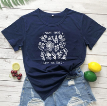 Charger l'image dans la galerie, T-shirt femme - Plant these save the bees