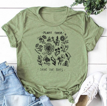 Charger l&#39;image dans la galerie, T-shirt femme - Plant these save the bees
